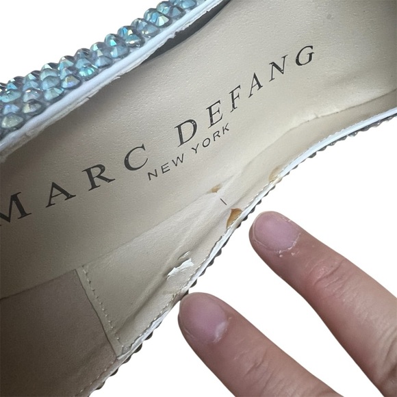 Marc Defang Handmade Rhinestones Pageant Prom Heels Shoes 6.5 Fairycore Coquette - Picture 9 of 12